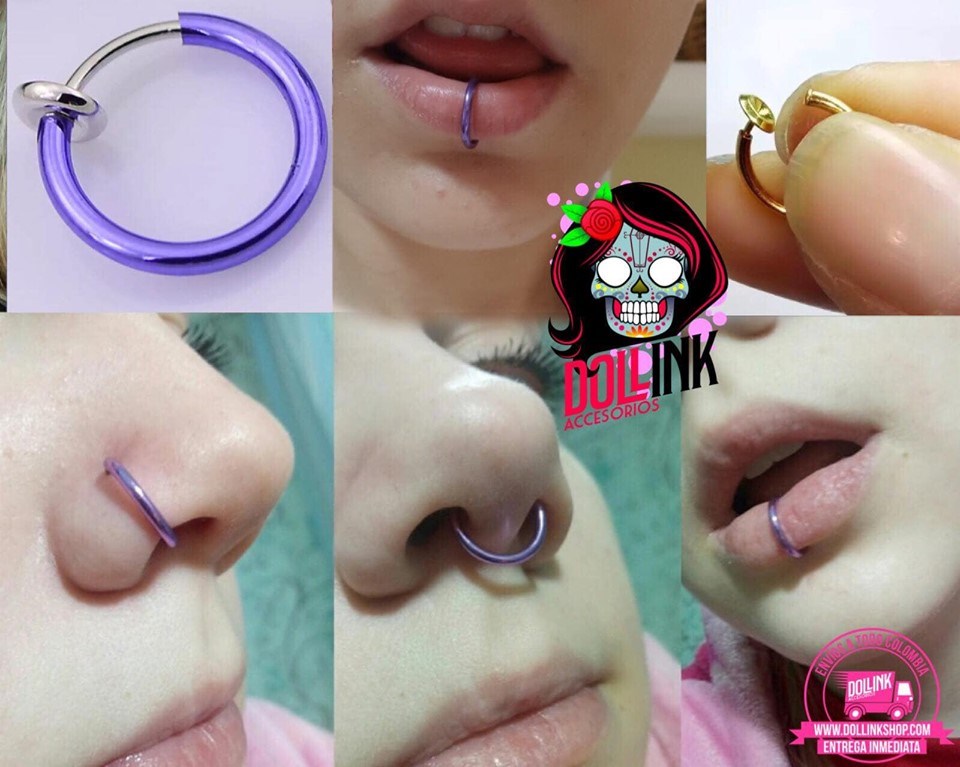 Simulador De Piercing Aro De Presion Doll Ink 4478