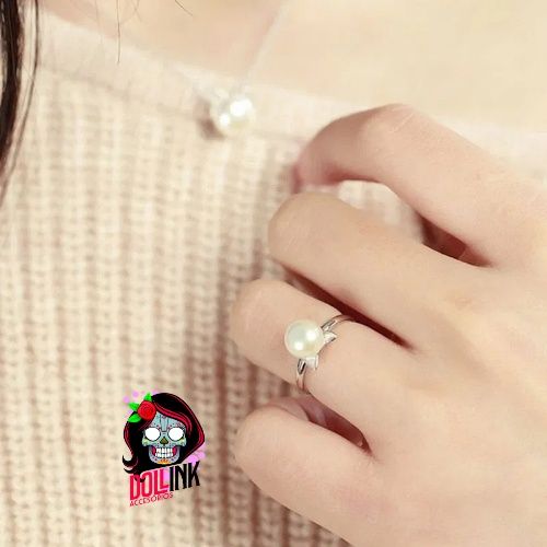Fashion-cute-Cat-ears-Pearl-Ring-Natural-Freshwater-Pearl-Jewelry-black-Rings-For-Women-Wedding-Rings
