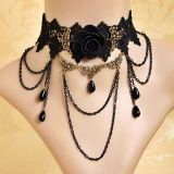 Choker flower and chains