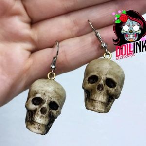 Aretes real skull gancho