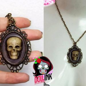 Collar camafeo skull