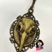 Collar camafeo bird skull