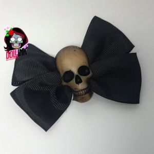 Hebilla moño vintage skull