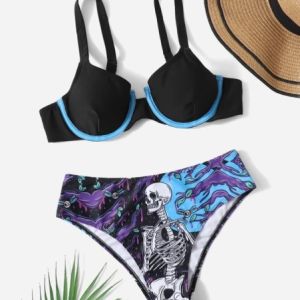 Vestido de baño bikini skeleton