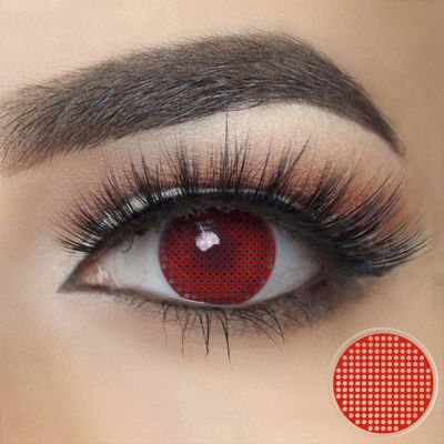 lentes de contacto para halloween malla roja