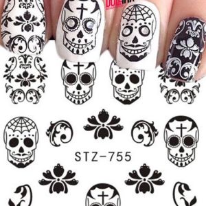 STICKERS PARA UÑAS SKULL