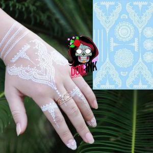 TATUAJE TEMPORAL WHITE MEHNDI