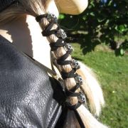 Cuerda accesorio para trenzas en el cabello skulls