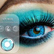 Lentes de contacto para halloween azul