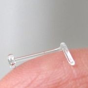 Joya retenedor de vidrio o borosilicato nariz nostril screw para piercing