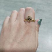 Anillo golden skull