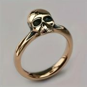 Anillo golden skull