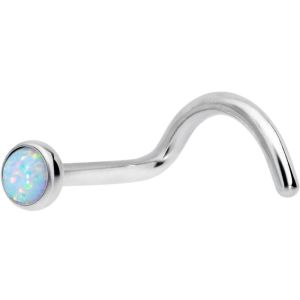 Joya de piercing nariz nostril screw opalo