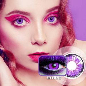 Lentes de contacto para halloween morado