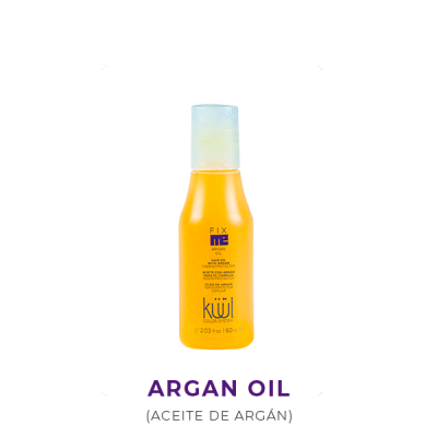 Aceite con argán para el cabello termo protector fix me de kuul