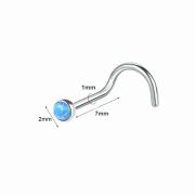 Joya de piercing nariz nostril screw opalo