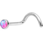 Joya de piercing nariz nostril screw opalo