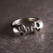 Anillo double skull