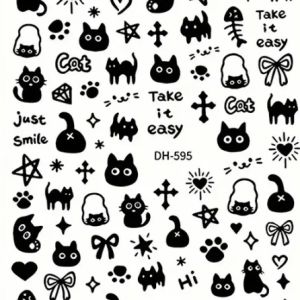 Stickers para uñas black cats