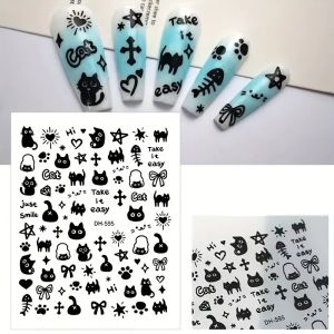 Stickers para uñas black cats